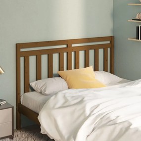 vidaXL Cabeceira de cama 166x4x100 cm pinho maciço castanho mel