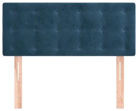 Cabeceira de cama veludo 90x5x78/88 cm azul-escuro