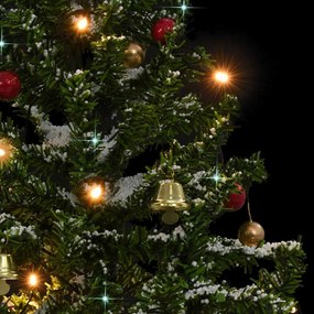 Árvore de Natal com neve base formato guarda-chuva 75 cm verde