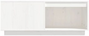 Mesa de centro 100x101x40,5 cm madeira de pinho maciça branco