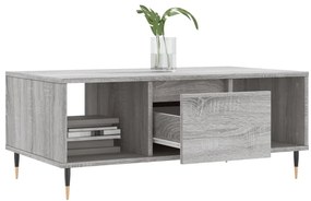 Mesa de centro 90x50x36,5 cm derivados madeira cinzento sonoma