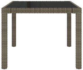 Conjunto jantar p/ exterior com almofadões 3 pcs vime cinzento