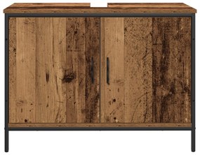 Conjunto de Móveis para Banheiro 4 Peças - Madeira Antiga - Madeira Co