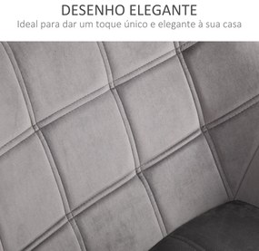 Poltrona Moderna Poltrona de Leitura Estofada em Veludo com Assento Amplo Pés em Madeira  67x61,5x71 cm Cinza