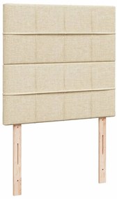 Cama com molas/colchão 90x190 cm tecido cor creme