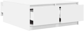 Mesa de centro com gavetas 100x100x40 cm branco