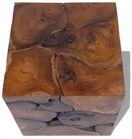 Banco em madeira de teca maciça 40x40x45 cm