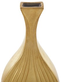 Vaso decorativo em cerâmica dourada 39 cm THAPSUS Beliani