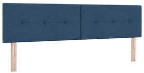 Cabeceira LED Estofada com Botões Azuis de 90 cm