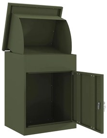 Caixa para entrega de pacotes Verde-oliva 44 x 35 x 59 cm Aço
