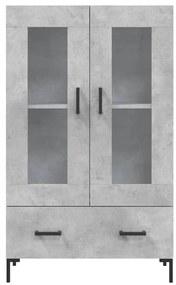Aparador alto 69,5x31x115 cm derivados de madeira cinza-cimento