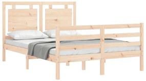 Estrutura de cama de casal c/ cabeceira madeira maciça
