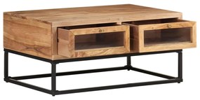 Mesa de centro 90x60x40 cm madeira de acácia maciça