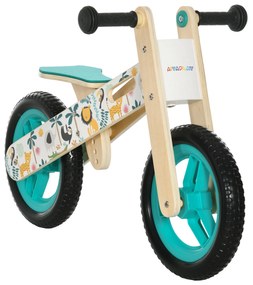 AIYAPLAY Bicicleta sem Pedais de Madeira para Crianças de 3-6 Anos com Assento Ajustável 34-40cm Bicicleta de Equilíbrio Infantil com Rodas de 12" Car