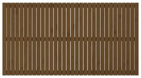 Cabeceira de parede 204x3x110 cm pinho maciço castanho-mel