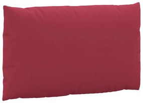 Almofadões p/ móveis paletes 3 pcs tecido oxford vermelho tinto