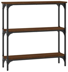 Mesa consola 75x22,5x75 cm derivados madeira carvalho castanho