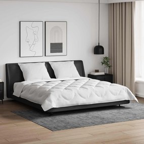 vidaXL Duvet para Todas as Estações 3 pcs Branco Microfibra