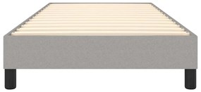 Estrutura de cama sem colchão 90x190 cm tecido cinzento-claro