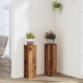 Suportes p/ plantas 2 pcs 17x17x60 cm derivados de madeira
