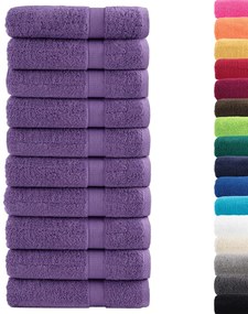 Toalhas de mãos premium SOLUND 10 pcs 50x100 cm 600 gsm roxo