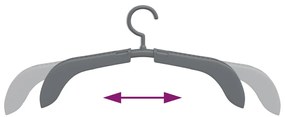 Cabides extensíveis 5 pcs cinzento