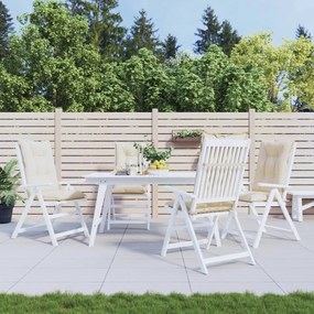 314243 vidaXL Almofadões para cadeiras altas de jardim 4 pcs tecido bege