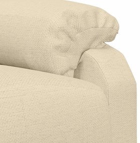 Poltrona reclinável elétrica tecido cor creme