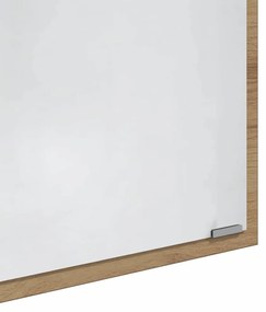 Espelho de Casa de Banho LED Carvalho Artesanal 40x8.5x37 cm Madeira e