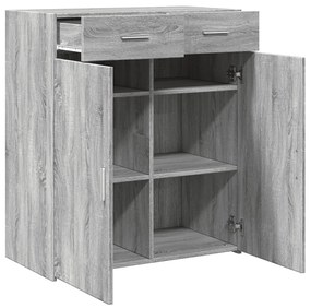 Aparador 80x42,5x93 cm derivados de madeira cinzento sonoma