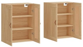 Móveis de parede 2 pcs derivados de madeira carvalho sonoma