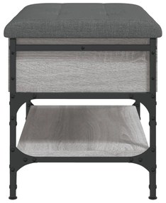 Banco sapateira 62x42x45cm derivados de madeira cinzento sonoma