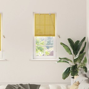 vidaXL Persianas e Sombras de Janela Amarelo 60 x 220 cm Bambu