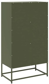 Aparador alto 68x39x123 cm aço verde azeitona