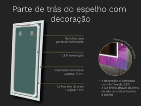 Espelho LED com decoração D10