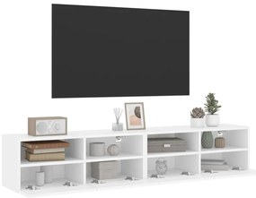 Móveis parede p/ TV 2pcs 80x30x30cm derivados de madeira branco