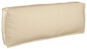 vidaXL Almofada de palete para encosto Bege 120 x 40 x 12 cm