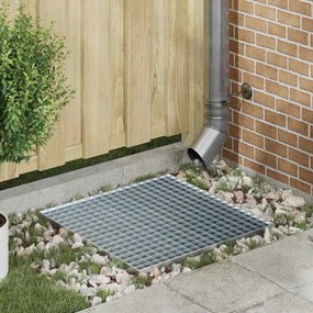 vidaXL Grelha Prateado 60 x 60 x 2 cm Aço Galvanizado a Quente