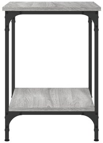 Mesa de centro 40x40x55 cm derivados de madeira cinzento sonoma
