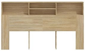 Armário de cabeceira 180x19x103,5 cm cor carvalho sonoma