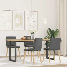 vidaXL Cadeiras de jantar 4 pcs tecido cinzento-escuro