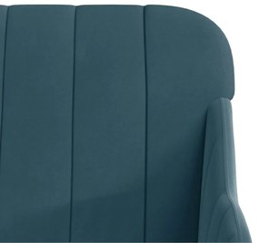 Cadeira com apoio de braços 63x76x80 cm veludo azul