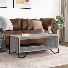 Mesa de centro 100x51x40cm derivados de madeira cinzento sonoma