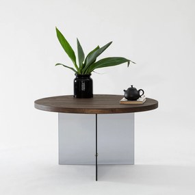 Mesa de Centro Serenity – Nogueira e Cinzento Escuro – 70 cm x 40 cm