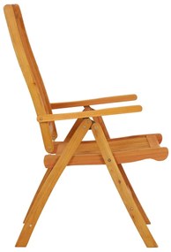 Cadeiras de jardim dobráveis 2 pcs madeira de eucalipto maciça