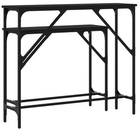 Mesas consola 2 pcs derivados de madeira preto