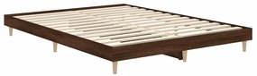 Estrutura cama s/ colchão derivados madeira carvalho castanho