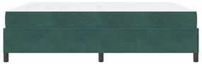 Estrutura da Cama Verde Escuro e Branco 180 x 200 cm Veludo