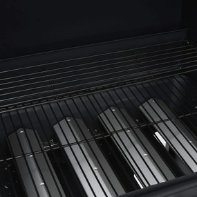 Grelhador/barbecue a gás 4+1 zonas de cozinhar preto