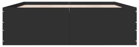 Estrutura de cama 150x200 cm derivados de madeira preto